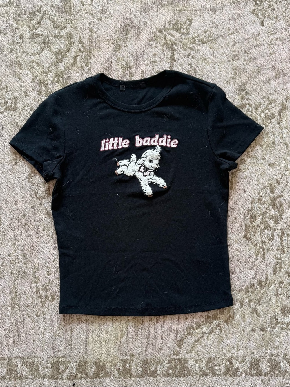 Little Baddie Black Graphic Tee